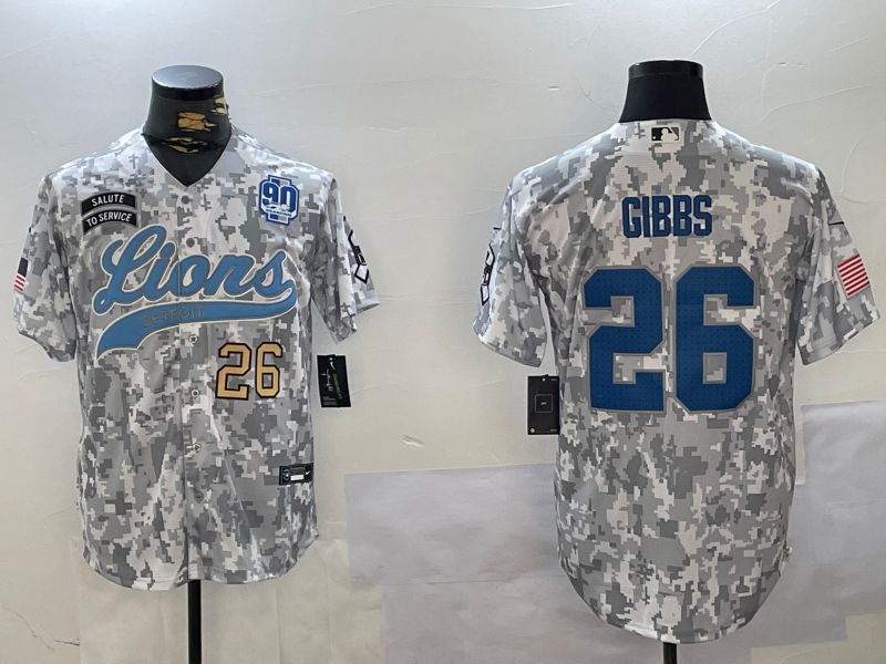 Men Detroit Lions #26 Gibbs Nike Arctic Camo 2024 Salute to Service Limited NFL Jersey style 5->dallas cowboys->NFL Jersey